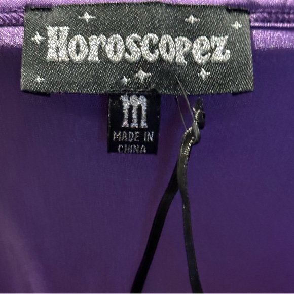 Horoscopez Club Hopping Mini Dress Sz M Purple Bodycon Ruffles Halter NWT - Picture 3 of 3